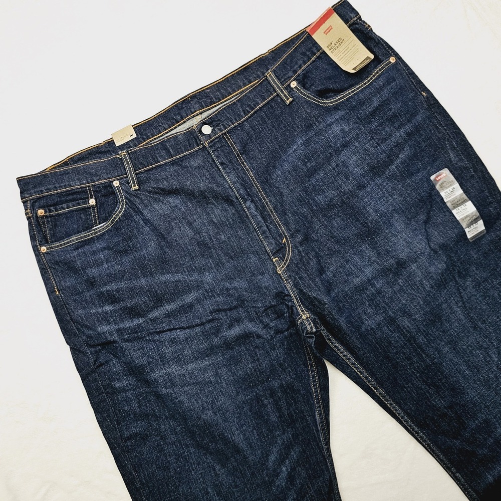 NEW Levis 559 Mens 52W 32L Relaxed‎ Straight Fit Jeans Big & Tall Stretch